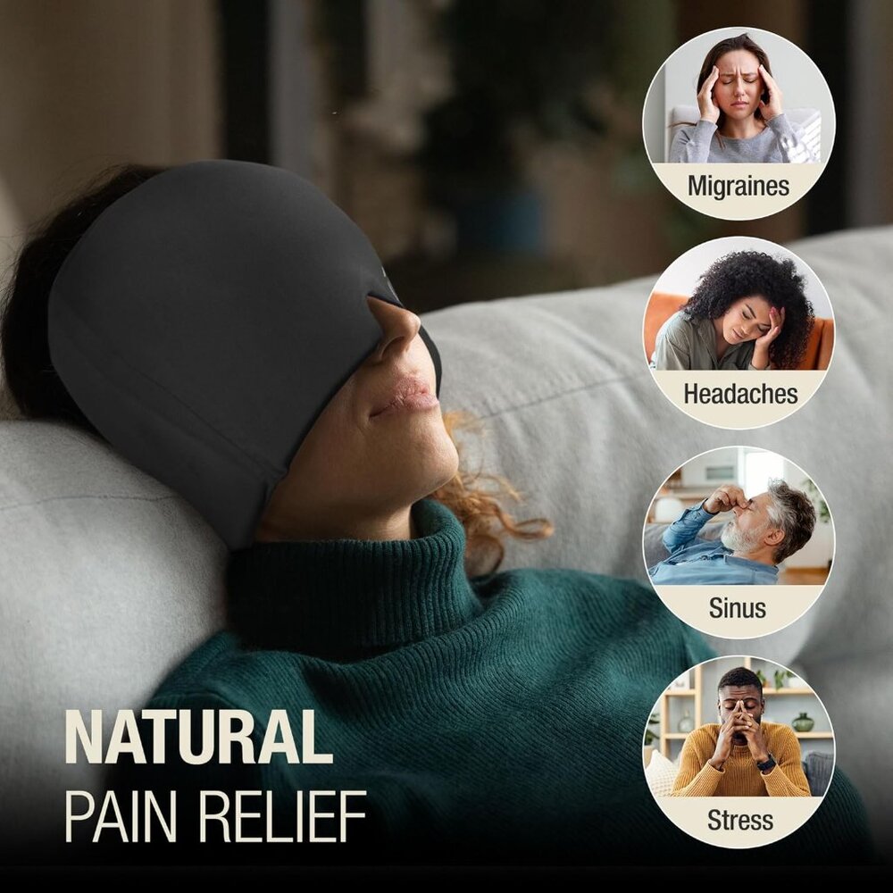 NWT DMI Ultra Migraine Relief Cap | Natural Headache Relief | Gel Eye Mask | Ice - Picture 6 of 8